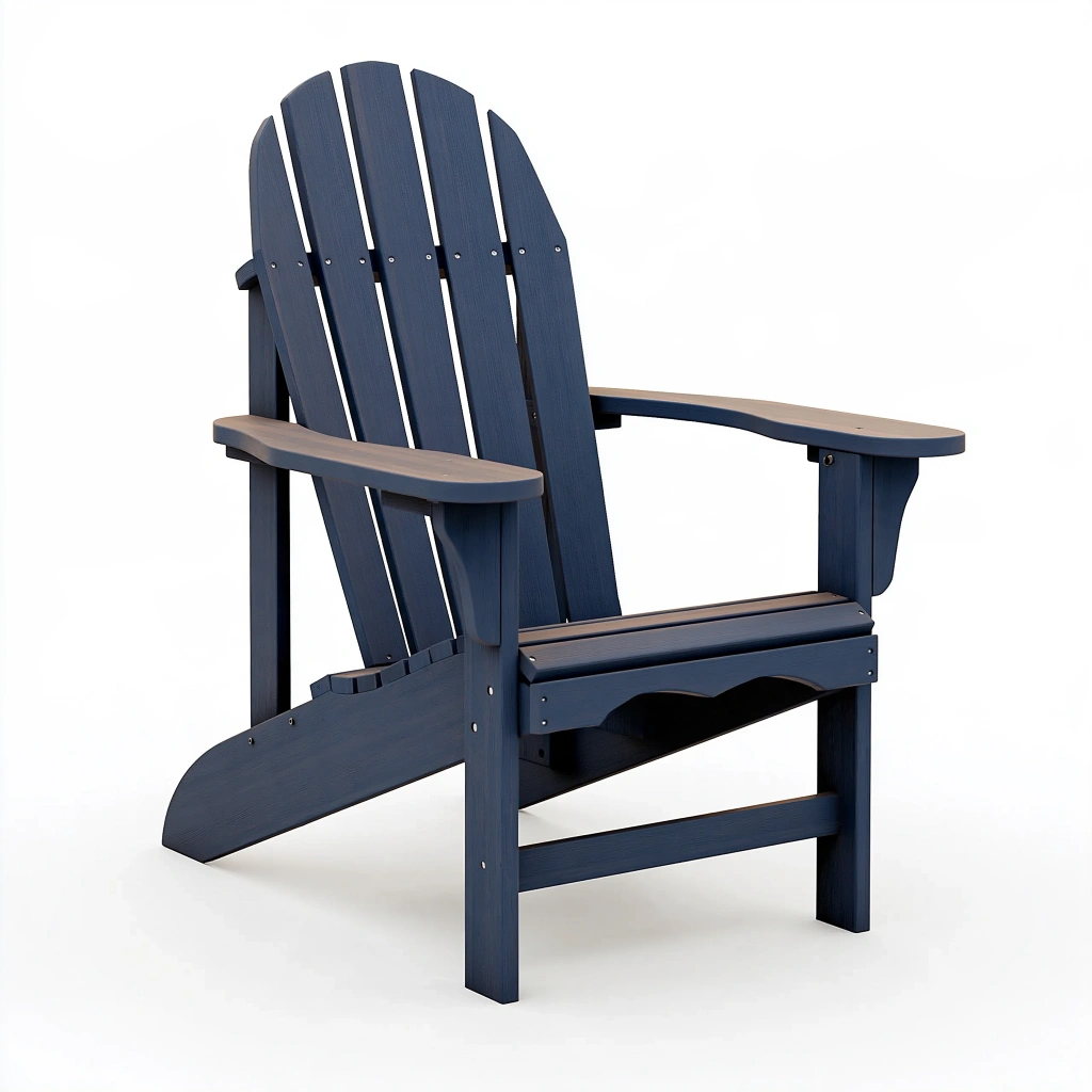 Adirondack-Gartenstuhl 83 x 78 x 98 cm aus Holz in Dunkelblau mit Armlehnen
