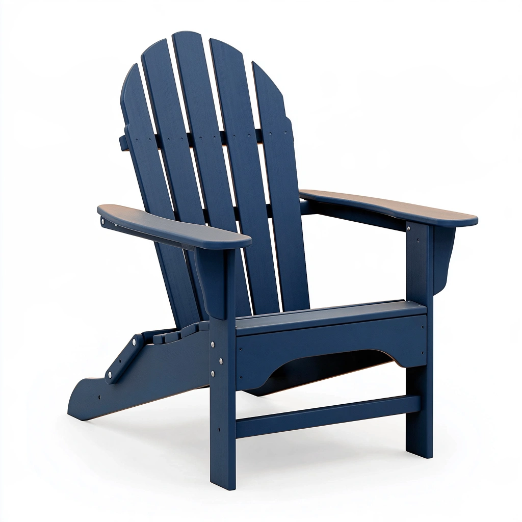 Adirondack Gartenstuhl 83 x 80 x 98 cm Kunststoff Blau mit Armlehnen