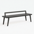 Gartenbank 150 x 55 x 80 cm aus Metall Schwarz mit Rückenlehne