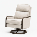 Drehsessel 80 x 88 x 102 cm Stoff Beige mit Metallgestell - gepolstert