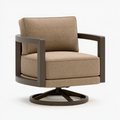 Drehsessel 78 x 78 x 82 cm Textil Taupe mit Metallgestell moderner Loungesessel