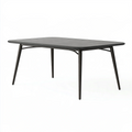 Esstisch 160 x 90 x 75 cm Holz Dunkelgrau Rechteckig Modern