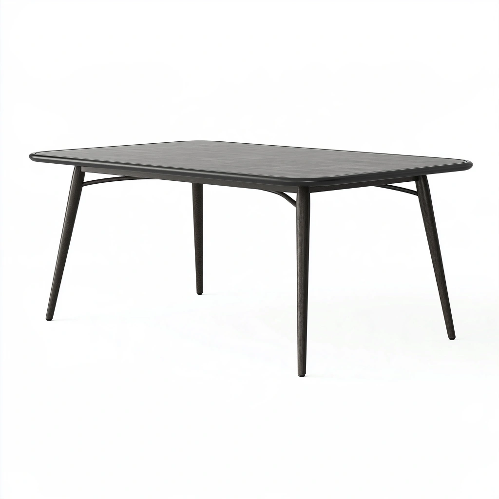 Esstisch 160 x 90 x 75 cm Holz Dunkelgrau Rechteckig Modern