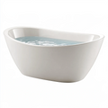 Freistehende Badewanne 170 x 80 x 58 cm Weiß Acryl oval modernes Design